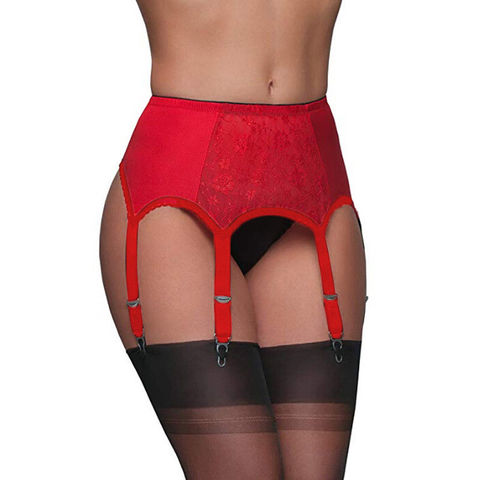 New Sexy Vintage High Waist Lace 6-claw Garter Belt Female Underwear Garters Mesh Stocking suspenders Without Panties ► Photo 1/6