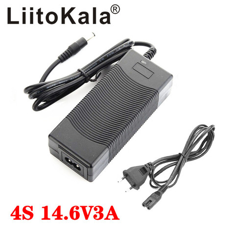 LiitoKala 12V charger 14.6V 5A Charger 4S 14.4V 3A LiFePO4 battery 14.4V LiFePO4 Battery Charger Input 100-240V Safety Stable ► Photo 1/6