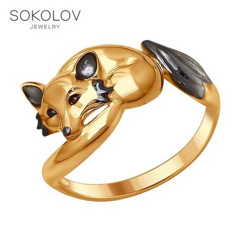 Ring «Fox» SOKOLOV fashion jewelry silver 925 women's male ► Photo 1/1