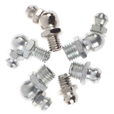 10pcs/lot M6 M8 Male Thread Steel Straight 45 Degree 90 Degree Grease Nipples Fittings for Grease Gun Nozzles ► Photo 1/6