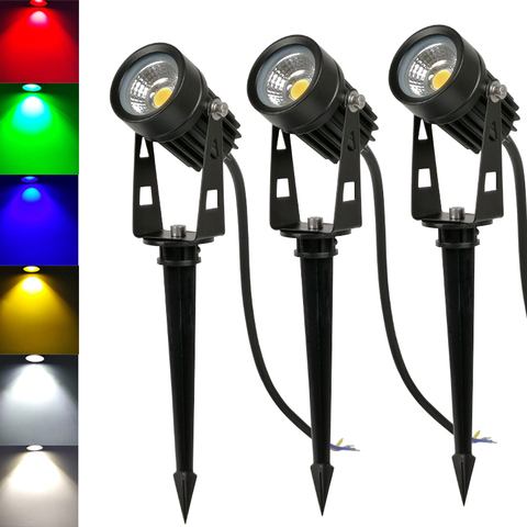 5w LED Spike Spot Light Spotlight Landscape Garden Yard Path Lawn Lamps Outdoor Grounding Led Lawn Light COB Pathway Patio Light ► Photo 1/6