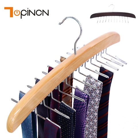 24 Hooks Storage Rack Tie Belt Organizer Rotating Ties Hanger Holder Closet Organization Wardrobe Finishing Rack Space Saver ► Photo 1/6