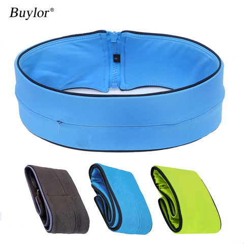 Buylor Sports Waist Bag Slim Running Belt Hands-Free Exercise Fanny Pack Fitness Workout Invisible Mobile Phone Wallet Pouch ► Photo 1/6