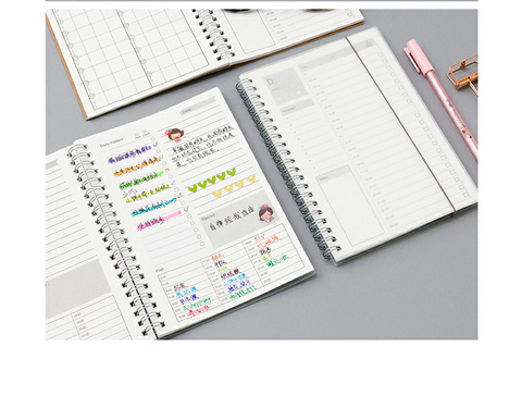 2022 Notebooks Agendas Planner Diary Weekly Spiral Organizer Libretas A5 Note Books Monthly Kraft Paper Schedule Filofax ► Photo 1/6