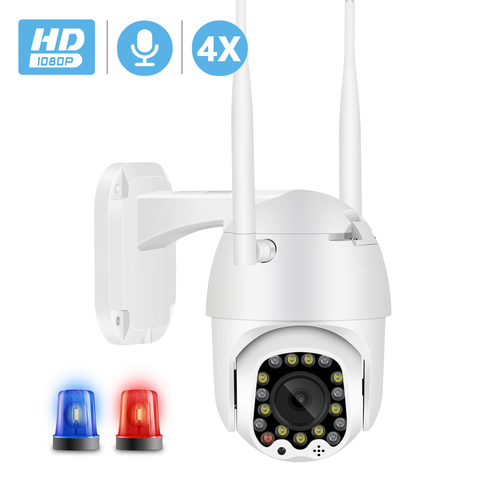 BESDER 2MP Speed Dome Two Way Audio PTZ IP Camera WiFi Cloud Storage 4X Digital Zoom Motion Alert CCTV Camera with Siren Light ► Photo 1/6