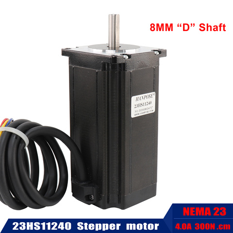 Free shipping NEMA23 stepper motor 112mm 4.0A 300N.cm 23HS11240 black motor for robot for 3D Medical machinery accessories ► Photo 1/6