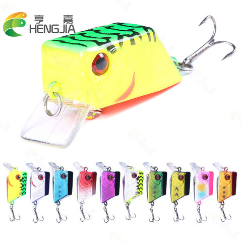 HENGJIA Cube Mini Wobblers Pike Fishing Lure 4.5cm 7g Crankbaits Minnow Lure Hard Artificial Fishing Tackle Bait ► Photo 1/6