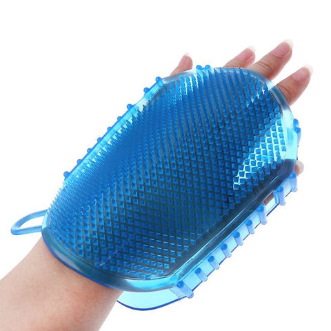 1Pcs Random color Soft Silicone Massage Scrub Gloves For Peeling Body Bath Brush Exfoliating Gloves Footbrush Body Brush ► Photo 1/6