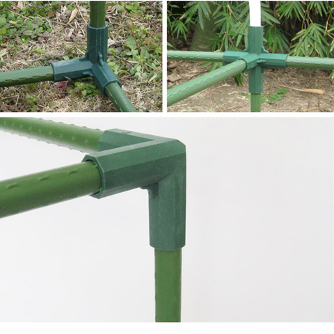Plant Awning Connector Pillar Fittings Plastic Steel Pipe Vine Frame Greenhouse Bracket Assembly Connecting Parts Garden Tools ► Photo 1/6