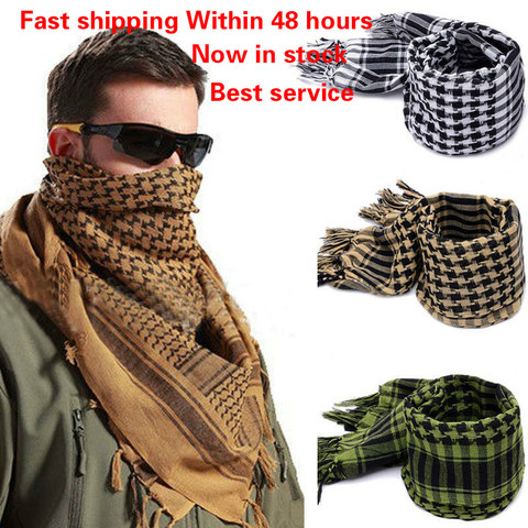 Fashion Unisex Military Arab Tactical Desert Shemagh KeffIyeh Scarf Shawl Neck Head Wrap ► Photo 1/6