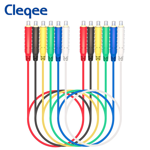 Cleqee 6PCS T10005 Magnetic Silicone Test Leads 30VAC 5A | Low Voltage Magnetic Jumper 1M Cables for HVAC Testing ► Photo 1/1