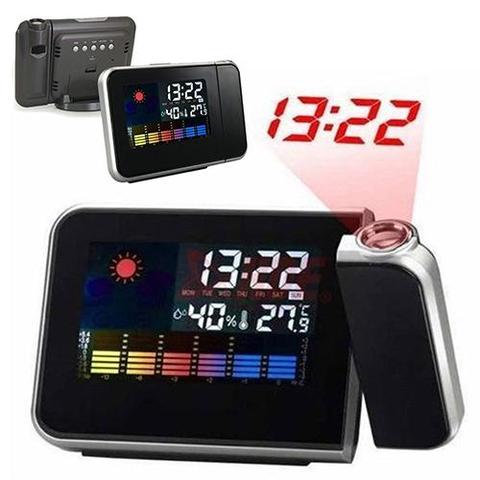 Digital Projection Snooze Alarm Clock LED Display Backlight Weather Station ► Photo 1/6