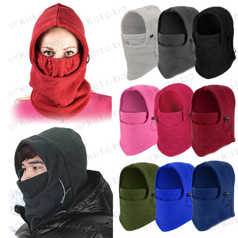 Unisex Women Men Polar Fleece Hood Hat Casual  Beanie Ski Snow Cap Snood Scarf Warmer Thermal Winter Cold resistance ► Photo 1/5