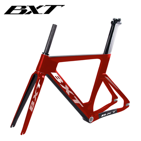 BXT Carbon Track Frame Carbon Fiber Fixed Gear bike frame stiff Frame Fork Road Track 700c 49/51/54/57cm Aero Bicycle Frameset ► Photo 1/6