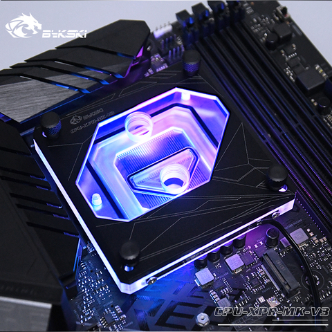 Bykski CPU Water Block for INTEL I7 115x  LAG 1156/1155/1151/1150/2011/2066/1366 Support 3PIN 5V A-RGB/4PIN 12V RGB LED Lingt ► Photo 1/6