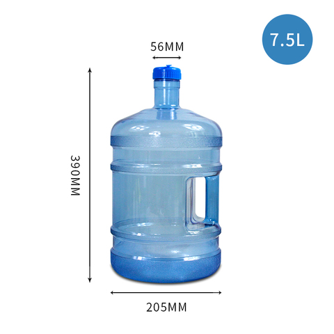 5 Liters of Water Bottle Mineral Water Bottle Portable PC Bucket with  Handle Portable for Car Carrying (5L) 