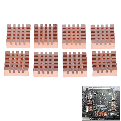 8pcs/set RAM Copper Memory Heat Sink Graphics Card Cooling Radiator ► Photo 1/6