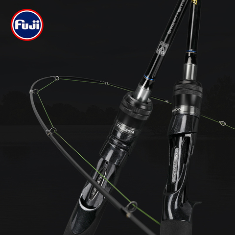 TSURINOYA BaitCasting Spinning Fishing Rod WOLF 1.98m 2.09m 2.2m 2.28m Medium Light FUJI Guide Long Casting Bass Carbon Lure Rod ► Photo 1/6