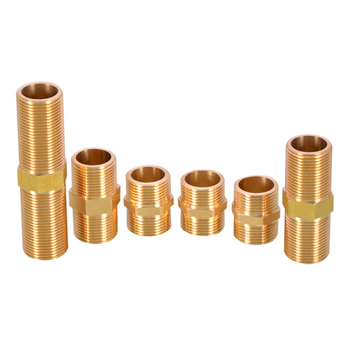 1PCS Brass Pipe Hex Nipple Fitting Quick Adapter 1/2