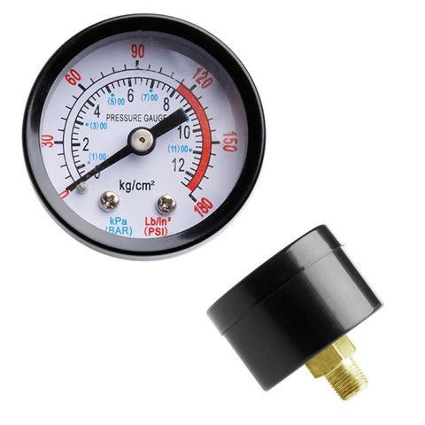 Air Compressor Pneumatic Hydraulic Fluid Pressure Gauge 0-12Bar 0-180PSI New ► Photo 1/1