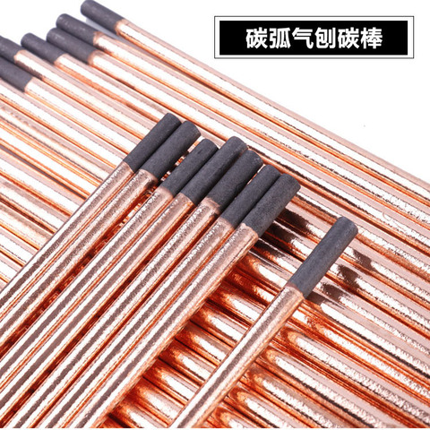 5pcs New air carbon arc gouging rods copper flat round graphite electrode rod for DC gas gouging gun electrode carbon rod 4-10mm ► Photo 1/6