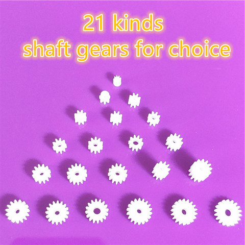 21 Kinds Plastic Shaft Gears Group 1 Motor Teeth Axis Gears Sets 1mm 2mm Hole Diameter DIY Helicopter Robot Toys Dropshipping ► Photo 1/4