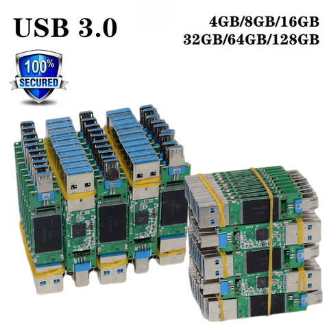 USB 3.0 drive usb flash drive 4gb 8GB 16GB 32GB 64GB 128GB U disk semi-finished Universal chip pendrive Factory wholesale ► Photo 1/6