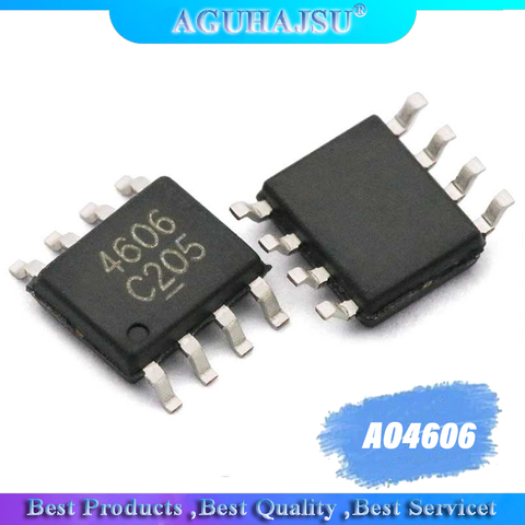 10pcs  AO4606 SOP8 AO4606C SOP SMD 4606 N+P channel high voltage MOSFET chip mos field effect transistor switch ► Photo 1/1