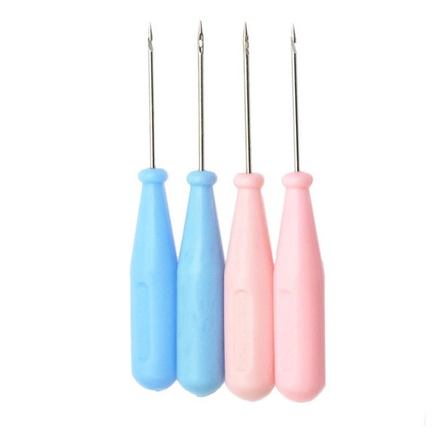 2PCS Sewing Awl Shoes Bags Hole Hook DIY Handmade Leather Hole Puncher Plastic Handle Cone Needle Shoe Repair Needles ► Photo 1/6