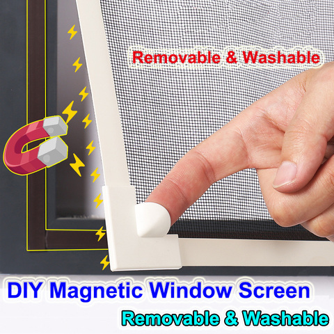 Invisible Fly Mosquito Screen Net Mesh, Custom Made DIY Magnetic Window Screen fit windows Removable&Washable ► Photo 1/6