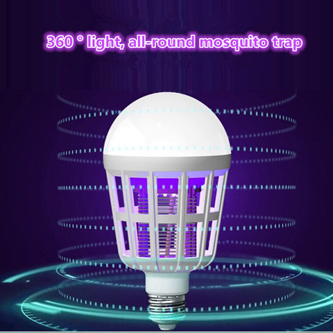 LED Mosquito Killer Bulb E27 LED Bulb 6000k Home Lighting Bug Zapper Trap Lamp Insect Anti Mosquito Repeller Light  AC220V ► Photo 1/6