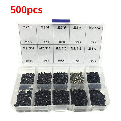 500pcs M2,M2.5,M3 Laptop Notebook Computer Screws Replacement Kit For Hp Ibm Dell Sony Acer Asus Lenovo Toshiba Gateway Samsung ► Photo 1/3