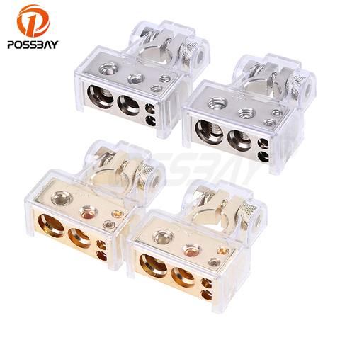 POSSBAY 1 Pair Car Battery Connector Terminal Clamp Metal Alloy Positive Negative Car Truck Auto Vehicle Parts Battery Terminals ► Photo 1/6