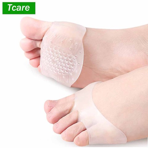 1Pair Thicken Medical Honeycomb Silicone Gel Anti-slip Forefoot Half Yard Insoles for High heel Shoes Sore Pain Relief Toes ► Photo 1/6