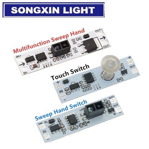 Touch Switch Capacitive Module 5V-24V 3A LED Dimming Control Lamps Active Components Short Distance Scan Sweep Hand Sensor ► Photo 1/4