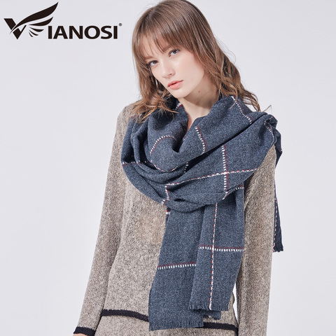 [VIANOSI] 2022 Newest Winter Cashmere Scarfs for Women Fashion Knit Thick Warm Scarves and Shawls Lady Pashmina foulard Girl ► Photo 1/6