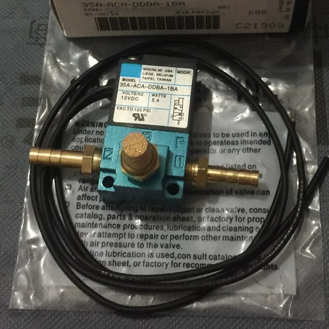 Free shipping High quality 12v MAC 3 Port Electronic Boost Control Solenoid Valve 35A-ACA-DDBA-1BA 5.4W with brass kit ► Photo 1/3