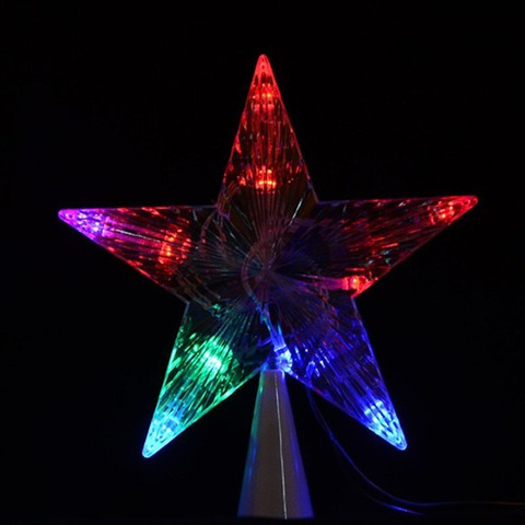 HOT Large Christmas Tree Topper Star Lights Lamp Multi Color Decoration 100-240V  NDS ► Photo 1/6