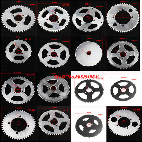 60 62 64 66 68 70 72 74 76 78 80 T Tooth 25H T8F Rear Sprocket Mini Moto ATV Quad Dirt Pit Pocket Bike Chopper 47CC 49CC ► Photo 1/6