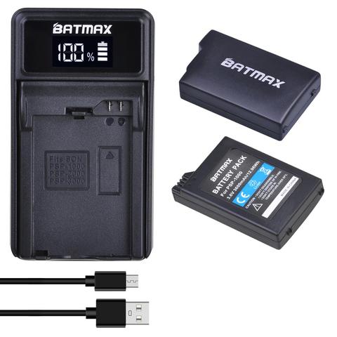 Batmax 3600mAh Battery +LED USB Charger For Sony PSP 1000 PlayStation Portable PSP1000 Console Replacement Batteries ► Photo 1/6