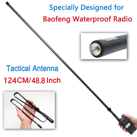 ABBREE SMA-F Female Dual Band VHF/UHF Foldable Tactical Antenna For Baofeng UVXR UV9R Plus GT3WP BF-F11Radio Walkie Talkie ► Photo 1/1