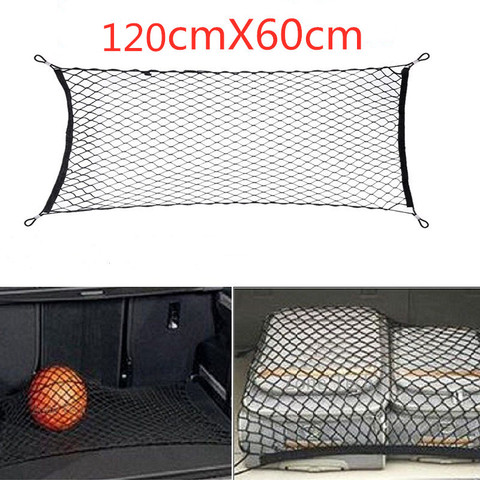 120cm60cmCar-Styling Boot String Mesh Elastic Nylon Rear Back Cargo Trunk Storage Organizer Luggage Net Holder Auto Accessory ► Photo 1/6