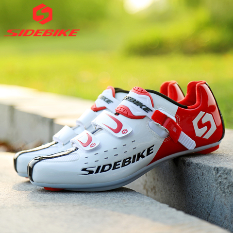 sidebike road cycling shoes men racing road bike shoes self-locking atop bicycle speakers athletic ultralight professional black ► Photo 1/6