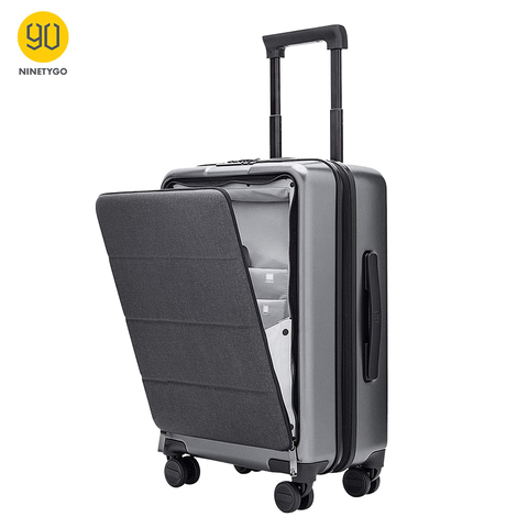 NINETYGO 90FUN Carry On Luggage with Spinner Wheels 20 Inch Hardside Hardshell TSA Compliant Suitcase Front Pocket Lock Cover ► Photo 1/6