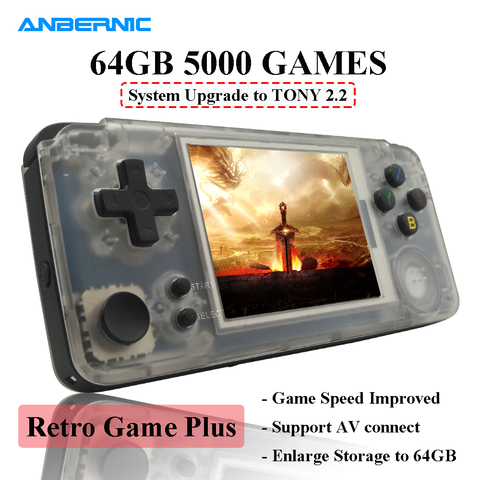 ANBERNIC RS97 Handheld Game Player Retro Game Plus 3.0 IPS Screen Video Game Console 64G 5000 Games Tony2.2 System RGP Console ► Photo 1/6