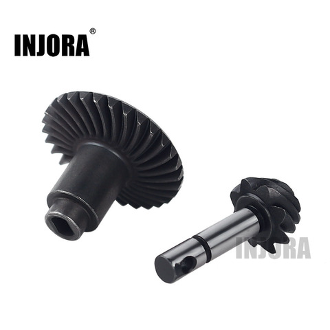 INJORA 8T 30T Steel Helical Bevel Axle Gear for 1/10 RC Crawler Axial SCX10 II 90046 90047 90059 90060 ► Photo 1/5