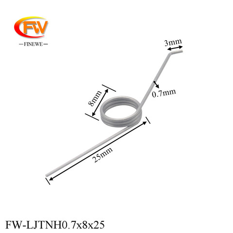 FINEWE 10pcs/Lot Garbage Can Adjustable 3 Coils 0.7mm Stainless Steel 304 Wire 135 Degree Torsion Spring with Custom Service ► Photo 1/6