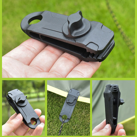 10pcs Tarpaulin Clip Quality Durable Awning Tent Lashing Buckle Outdoor Camping Awning Hook Windproof Rope Barb Clip ► Photo 1/6