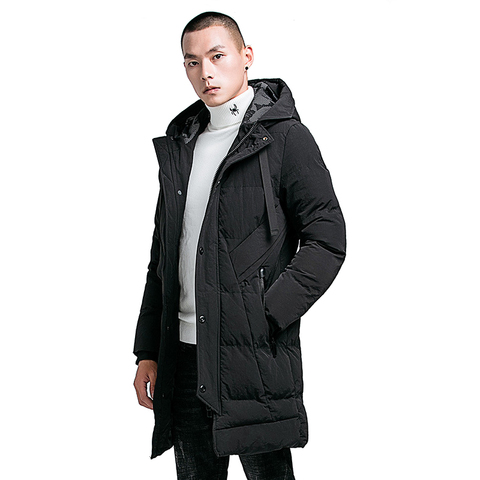 Winter Men's Long Down Jacket Cotton Padded Parkas Thermal Coats Male Warm Korean Style Autumn Casual Men Hooded Overcoat Jacket ► Photo 1/6