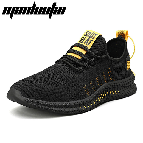 Manlootai New Men Sneakers Mesh Casual Shoes Lac-up Mens Shoes Lightweight Vulcanize Shoes Walking Sneakers Plus size 39-48 ► Photo 1/1